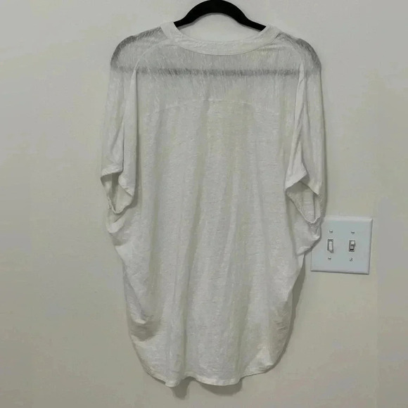 J. McLaughlin Linen Tunic White Medium Oversized - Picture 3 of 7